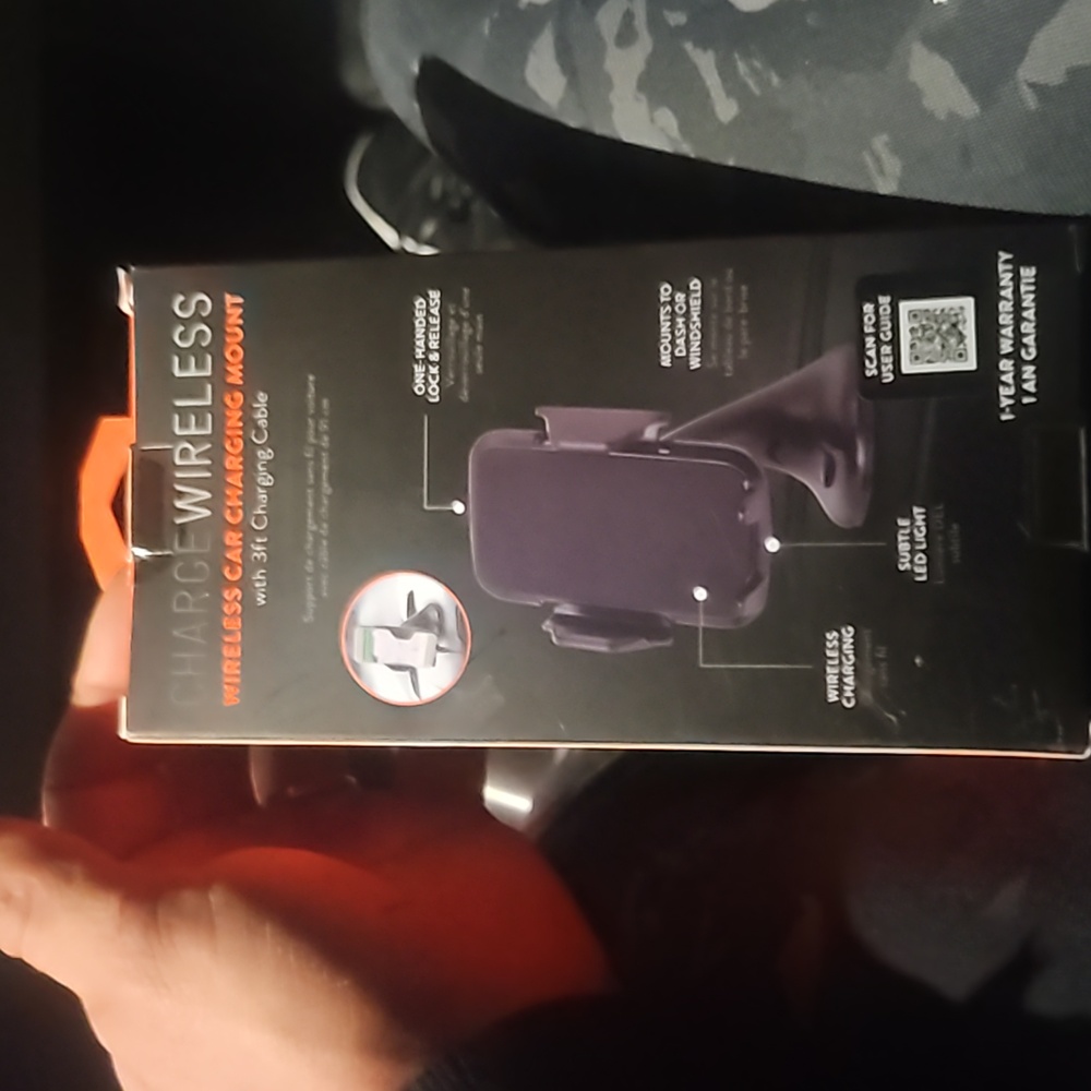 Wireless charger with mount